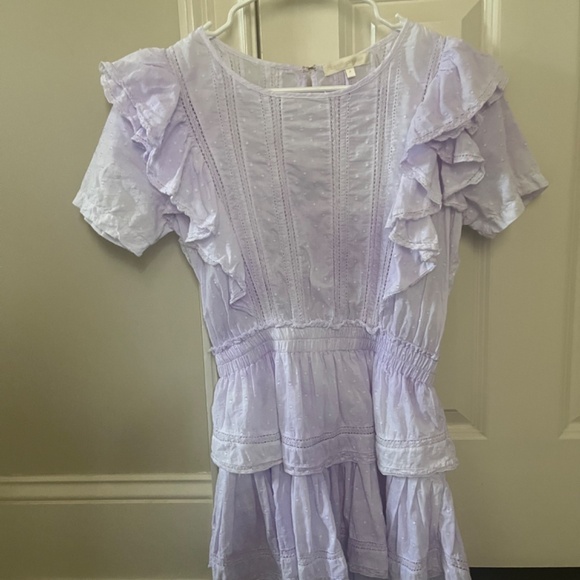 Love Shack Fancy Natasha Heritage Mini Dress size petite violet - Picture 4 of 5